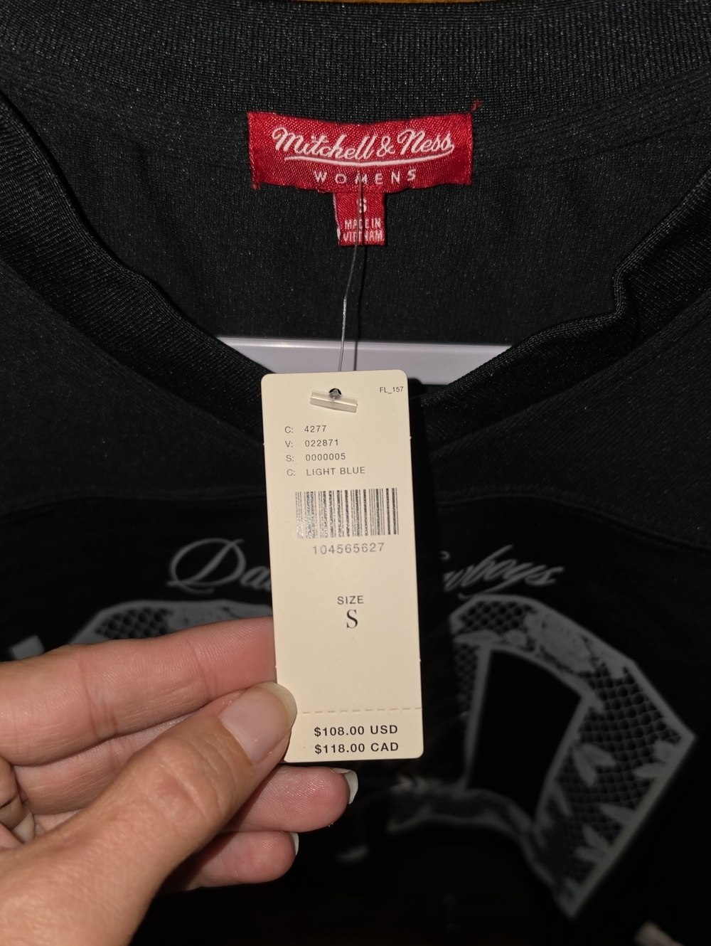 Mitchell & Ness Womens Nwts Sz Small Cropped Dallas Cowboys Jersey Top! - Picture 4 of 7
